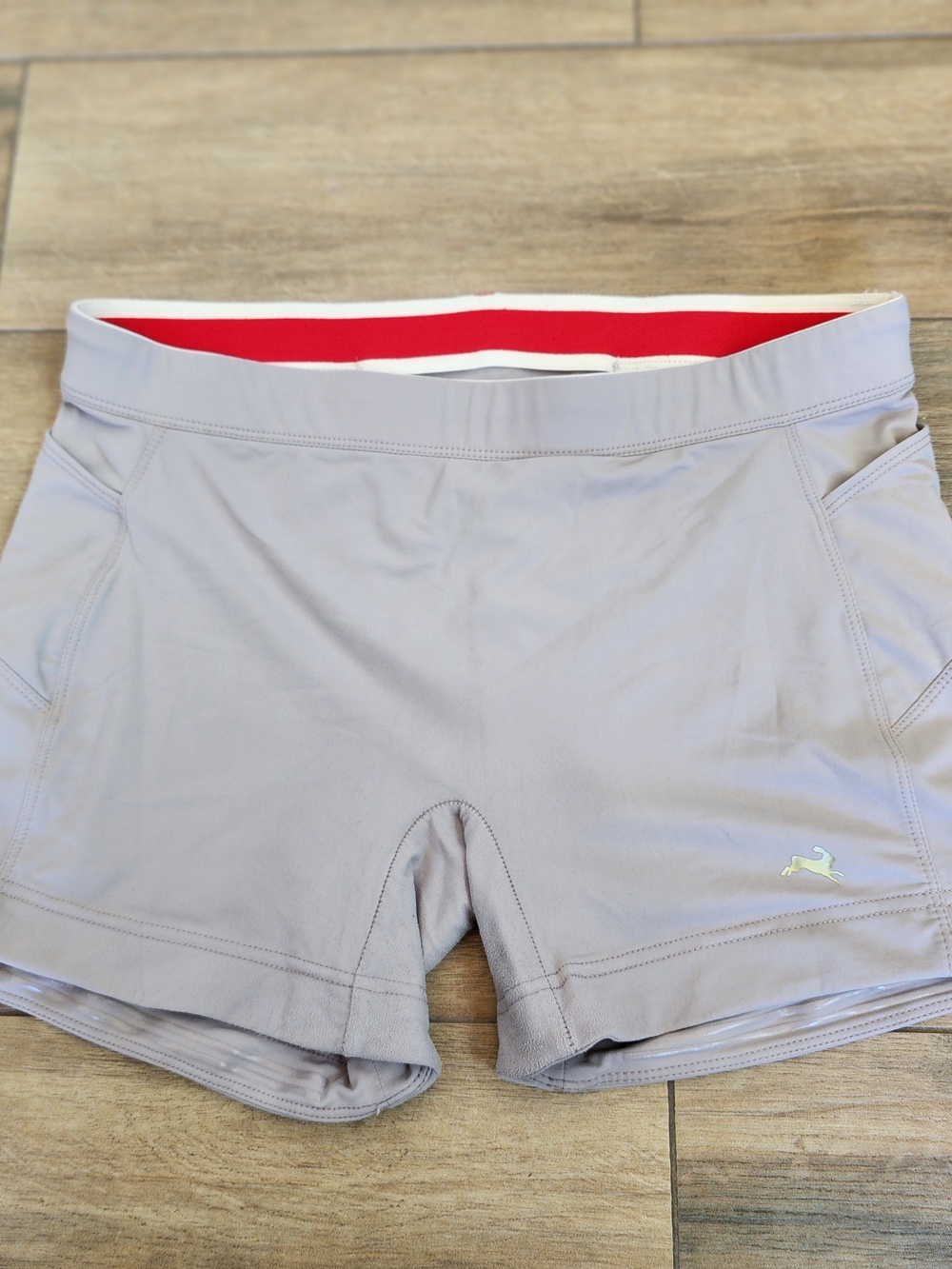 Tracksmith Women's Allston Pocket Shorts Large Gray Running Compression Support